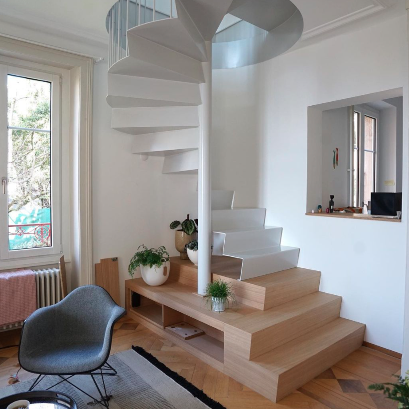 Escalier acier colimaçon sur mesure